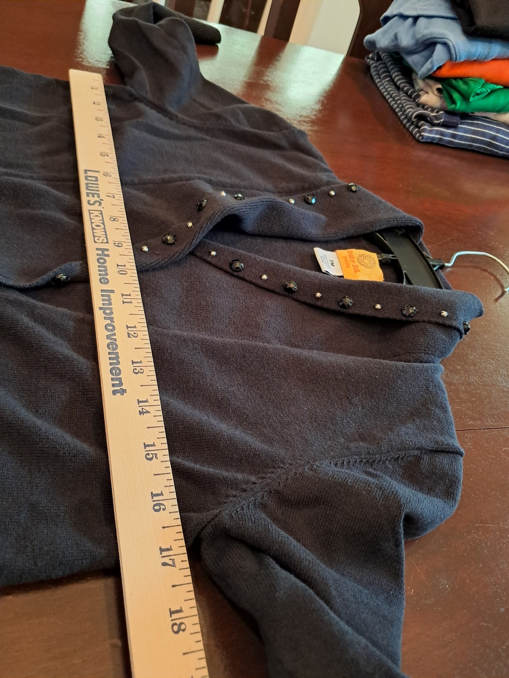 Ruby Rd. Black Beaded Open-Front Cardigan - Picture 4 of 5